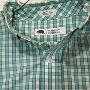 Onward Reserve Large Plaid Buttondown Sport Shirt - L